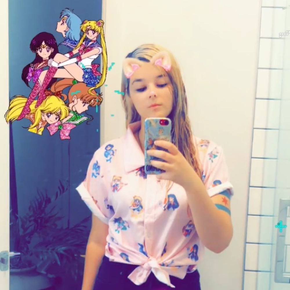 Sailor Moon button up shirt